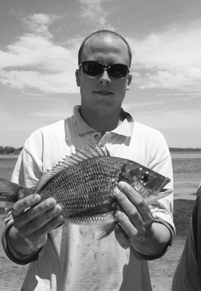 Steve Gill with a nice bream from the Shoalhaven.